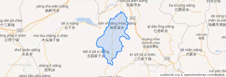 Mapa de ubicacion de Nanshuangmio.
