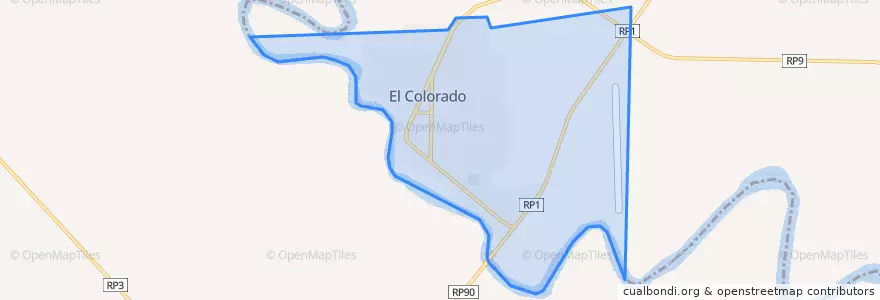 Mapa de ubicacion de Municipio de El Colorado.