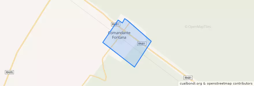 Mapa de ubicacion de Municipio de Comandante Fontana.