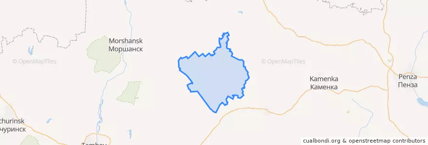 Mapa de ubicacion de Bashmakovsky District.