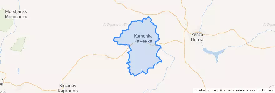 Mapa de ubicacion de Kamensky District.