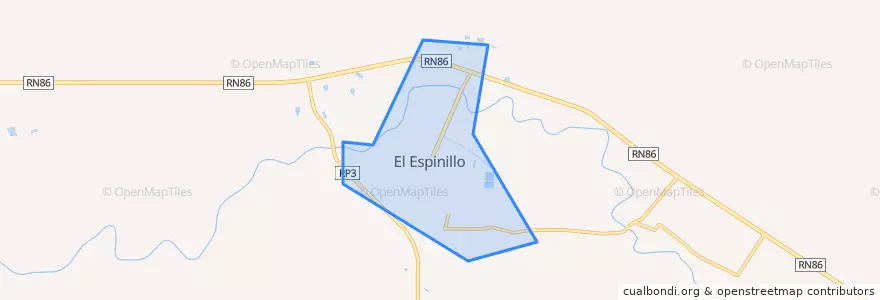 Mapa de ubicacion de Municipio de El Espinillo.