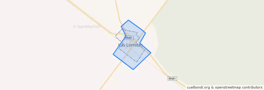Mapa de ubicacion de Municipio de Las Lomitas.