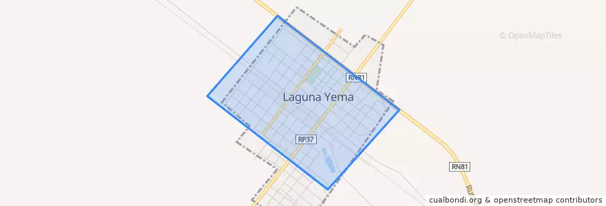 Mapa de ubicacion de Municipio de Laguna Yema.