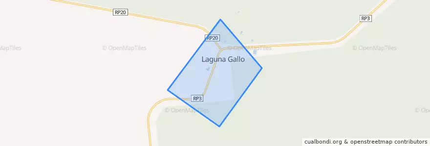 Mapa de ubicacion de Municipio de Laguna Gallo.
