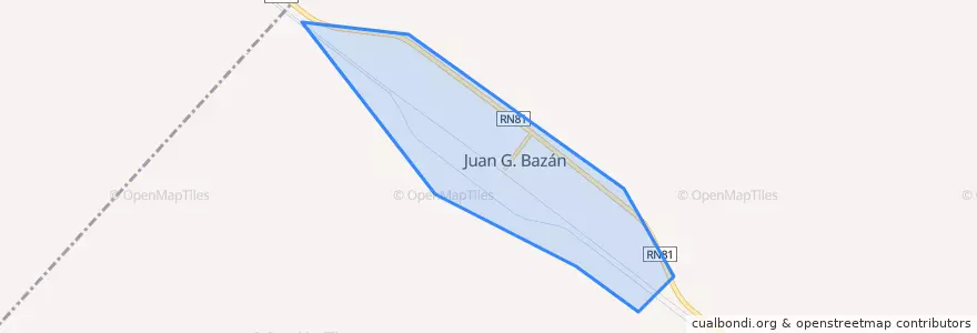 Mapa de ubicacion de Municipio de Juan G. Bazán.