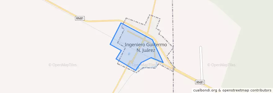 Mapa de ubicacion de Municipio de Ingeniero Juárez.