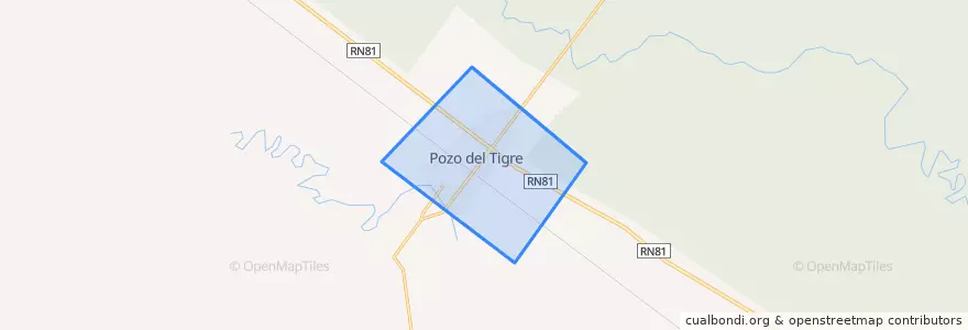 Mapa de ubicacion de Municipio de Pozo del Tigre.