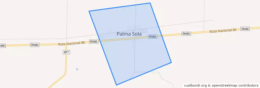 Mapa de ubicacion de Municipio de Palma Sola.