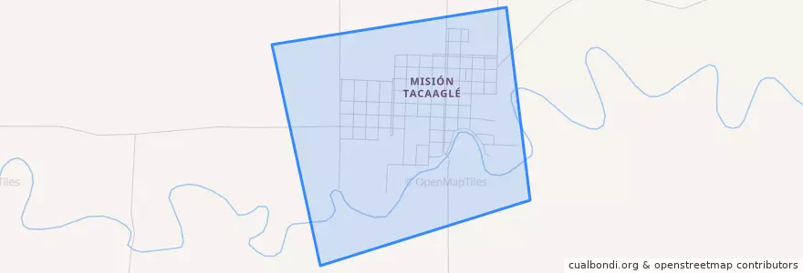 Mapa de ubicacion de Municipio de Misión Tacaaglé.
