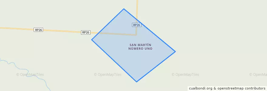 Mapa de ubicacion de Municipio de San Martín Uno.