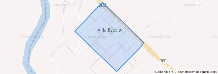 Mapa de ubicacion de Municipio de Villa Escolar.