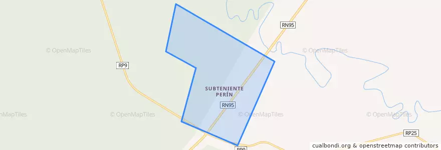 Mapa de ubicacion de Municipio de Subteniente Perín.