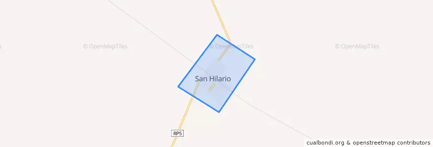 Mapa de ubicacion de Municipio de San Hilario.