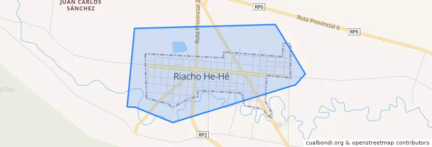 Mapa de ubicacion de Municipio de Riacho He-He.