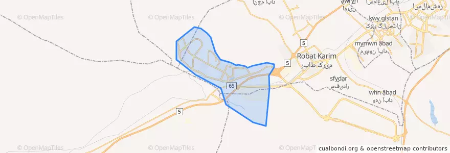 Mapa de ubicacion de Parand District.