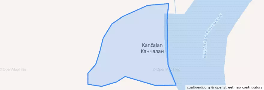 Mapa de ubicacion de сельское поселение Канчалан.