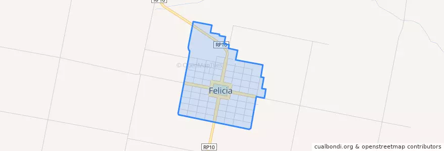 Mapa de ubicacion de Felicia.