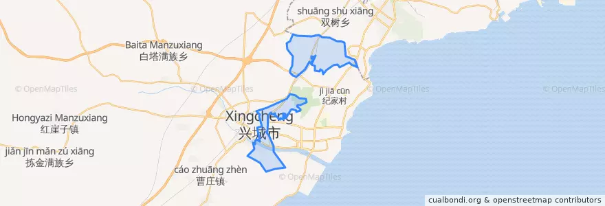 Mapa de ubicacion de 城东街道.