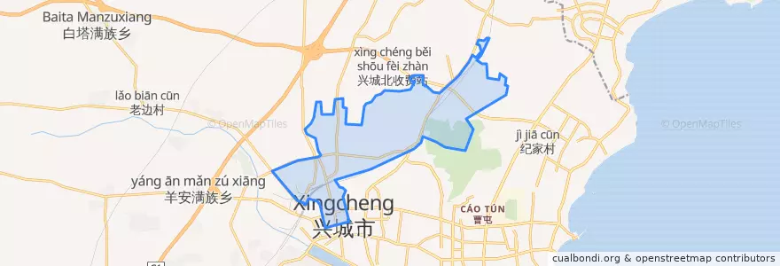 Mapa de ubicacion de 古城街道.