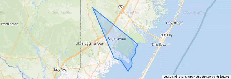 Mapa de ubicacion de Eagleswood Township.