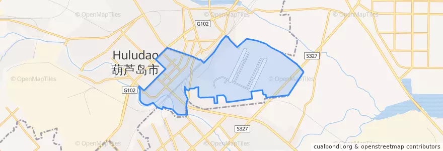 Mapa de ubicacion de 渤海街道.