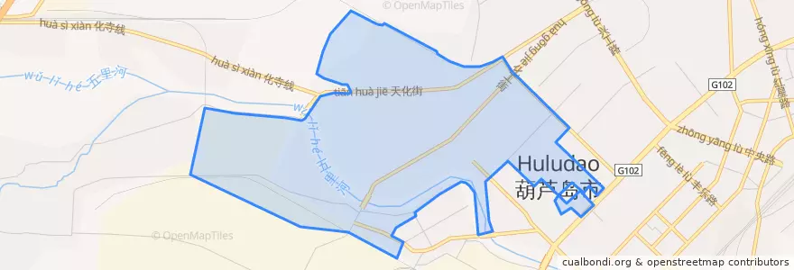 Mapa de ubicacion de 化工街道.