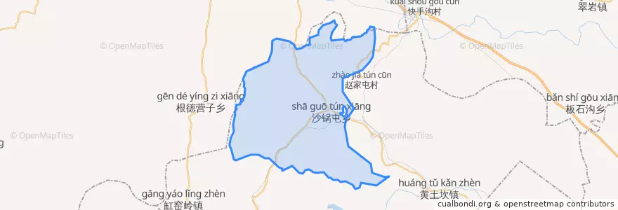 Mapa de ubicacion de 沙锅屯乡.