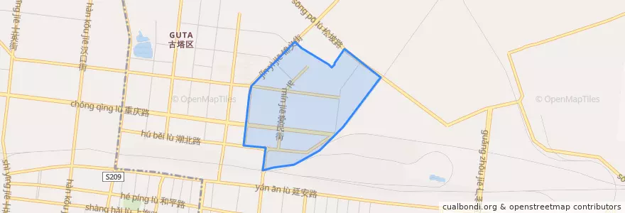Mapa de ubicacion de 康宁街道.