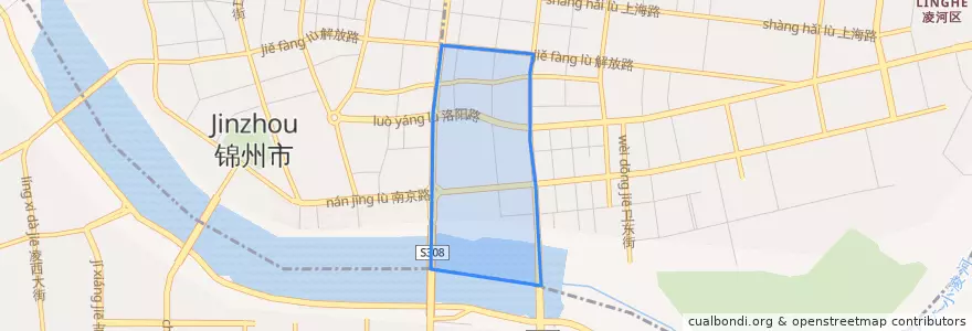 Mapa de ubicacion de 凌安街道.