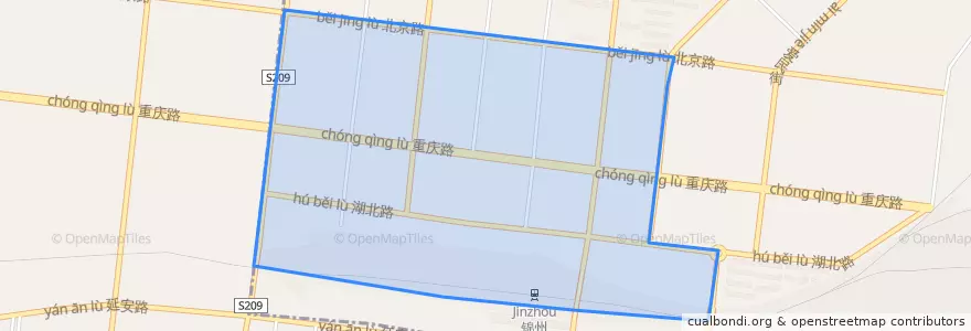 Mapa de ubicacion de 正大街道.