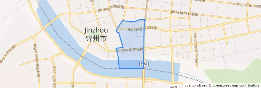 Mapa de ubicacion de Raoyang Subdistrict.