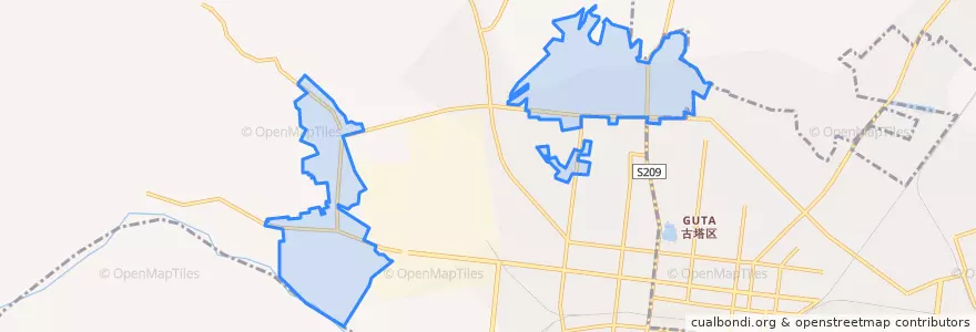 Mapa de ubicacion de Shiying Subdistrict.