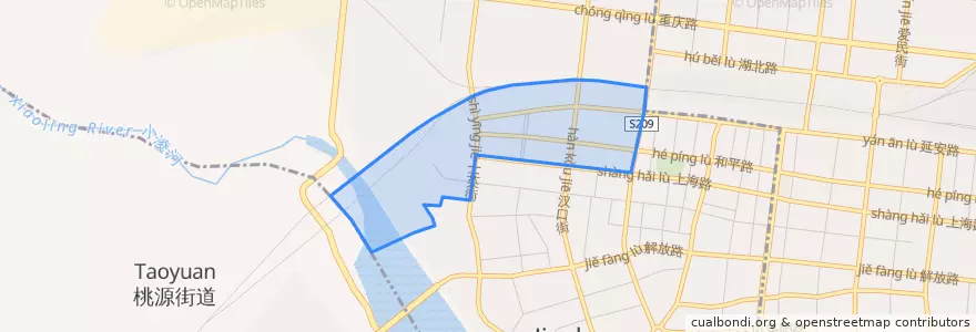 Mapa de ubicacion de 天安街道.