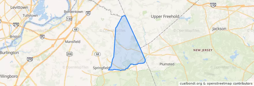 Mapa de ubicacion de North Hanover Township.