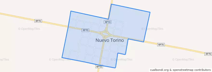 Mapa de ubicacion de Nuevo Torino.