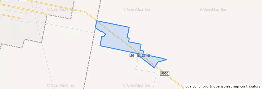 Mapa de ubicacion de Bella Italia.