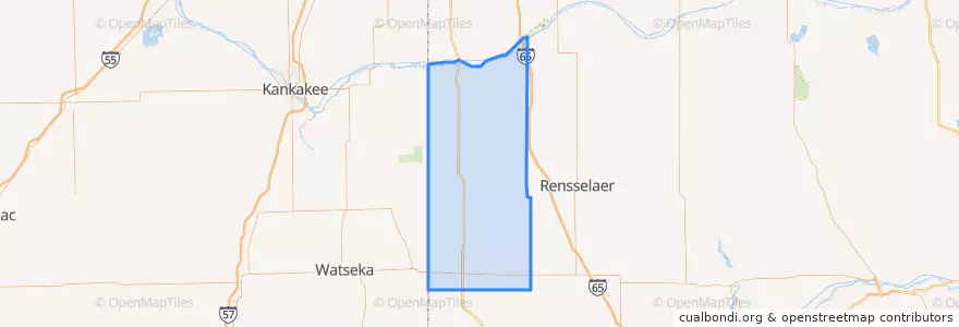 Mapa de ubicacion de Newton County.