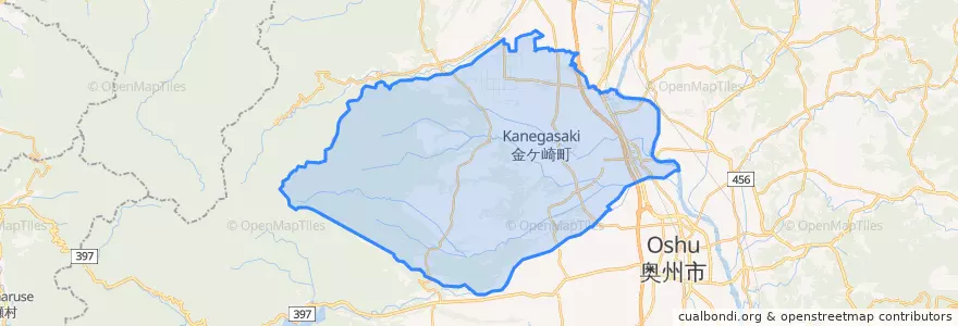 Mapa de ubicacion de 金ケ崎町.