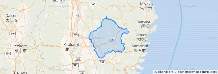 Mapa de ubicacion de Tono.