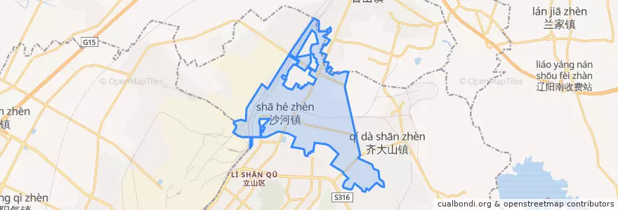 Mapa de ubicacion de Binhe Subdistrict.