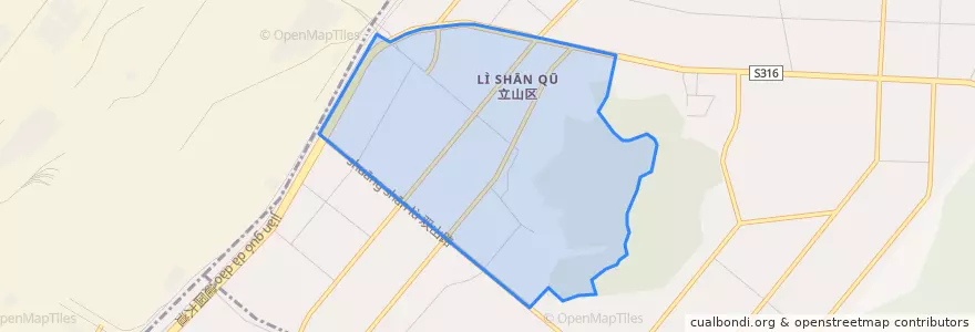 Mapa de ubicacion de 双山街道.