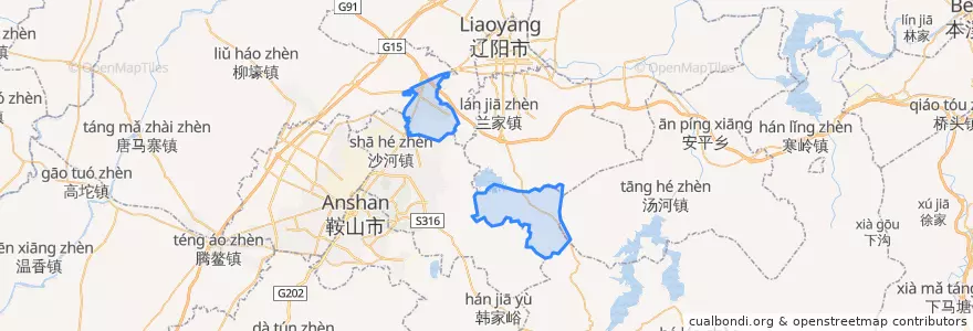 Mapa de ubicacion de 首山镇.