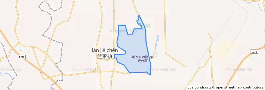 Mapa de ubicacion de 工农街道.