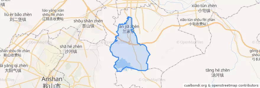 Mapa de ubicacion de 兰家镇.