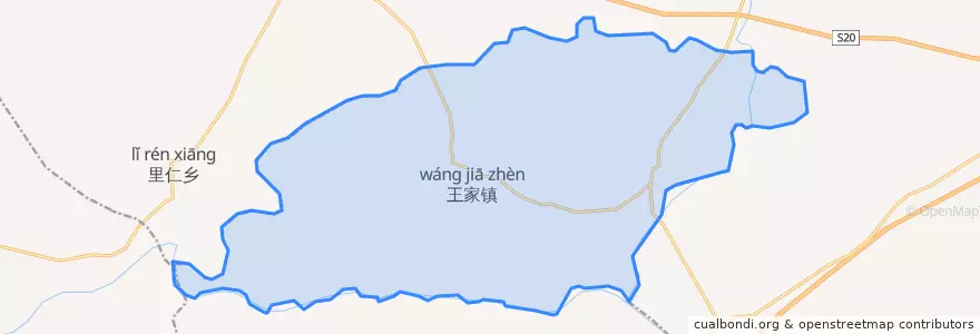 Mapa de ubicacion de 王家镇.