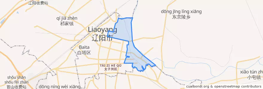 Mapa de ubicacion de Dongxing Subdistrict.
