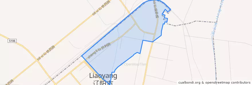 Mapa de ubicacion de 胜利街道.