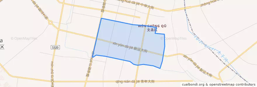 Mapa de ubicacion de 文圣街道.