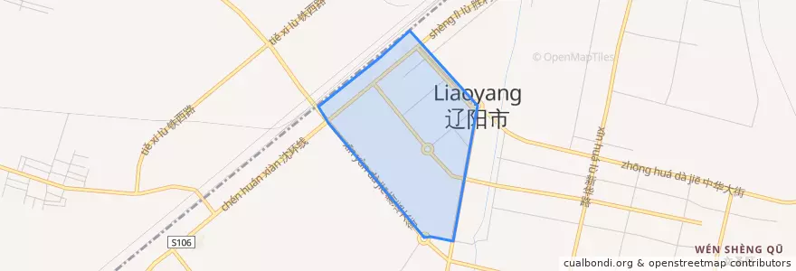 Mapa de ubicacion de Zhanqian Subdistrict.